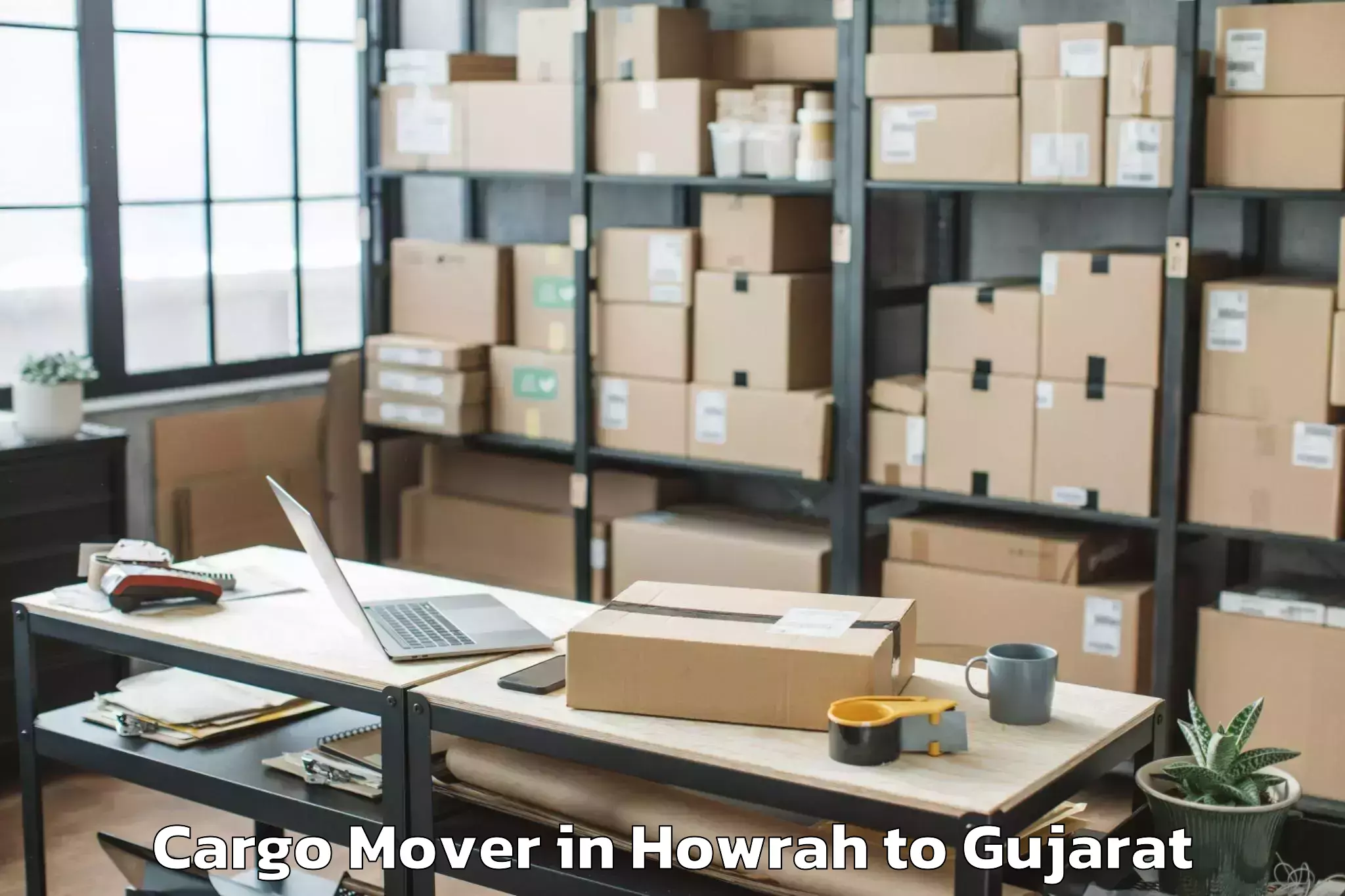 Professional Howrah to Lavad Cargo Mover